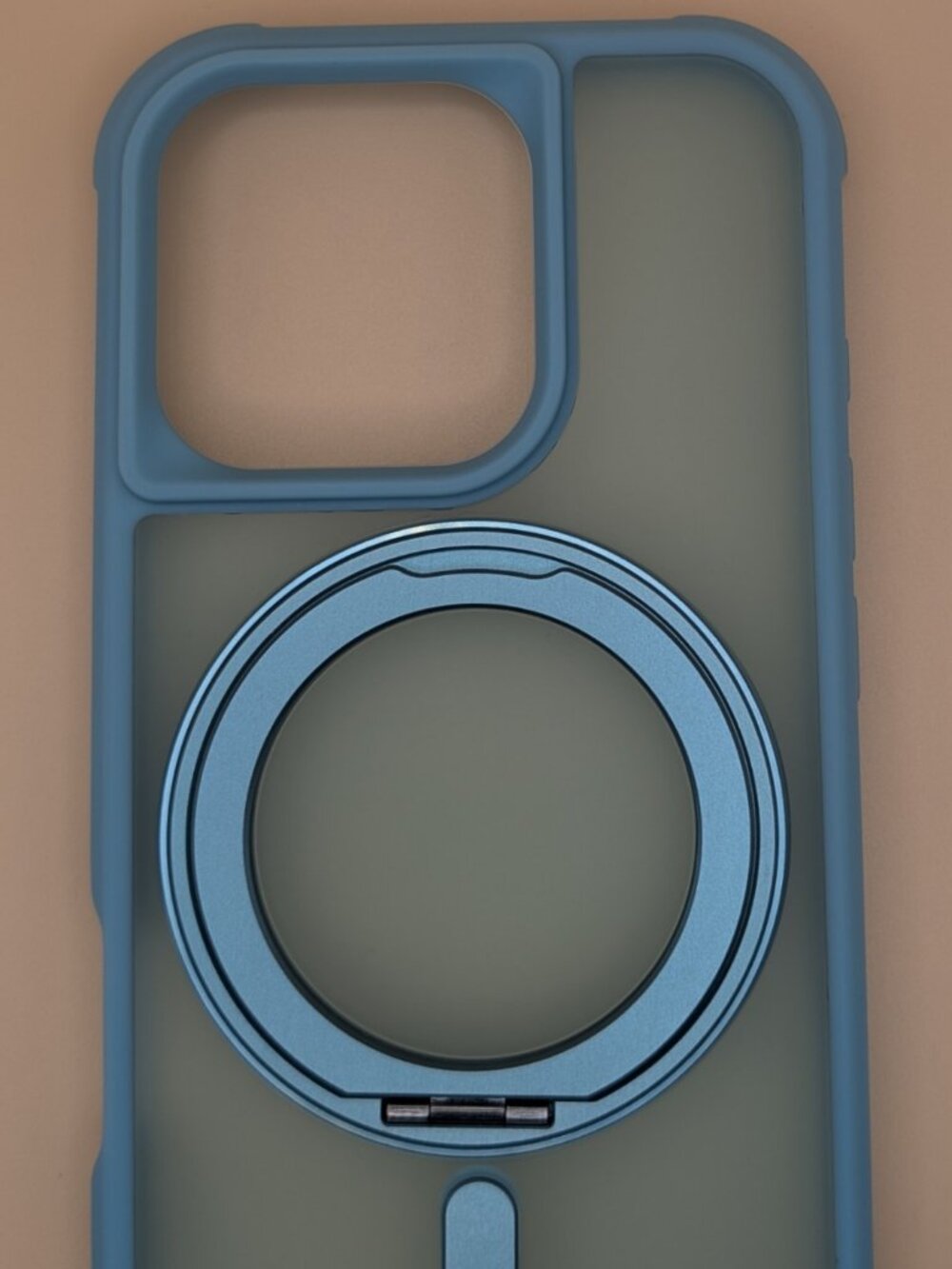 iPhone 16 Pro 360° Magnetic Swivel Ring Case MagSafe Shock Resistant -Lake Blue